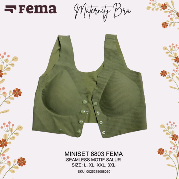 FEMA Official Shop Ecer 1 pcs Miniset Maternity Nursing Bra Menyusui Netek 8801/8803 Seamless Salur Brokat - Image 5