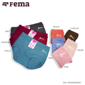 FEMA Official Shop SETENGAH LUSIN 6 pcs Celana Dalam Wanita 313/388/362/378/618/375