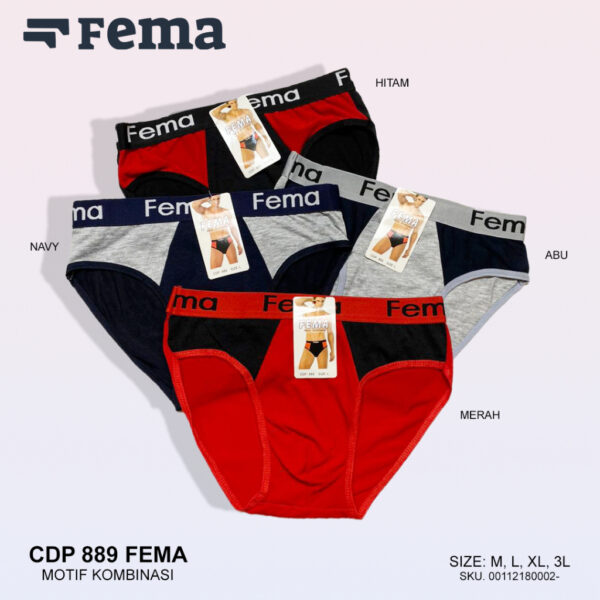 FEMA Official Shop Ecer 1 pcs Celana Dalam Pria 889/887 FEMA - Image 2
