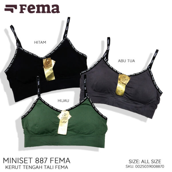 FEMA Official Shop Ecer 1 pcs Sport Bra 887 Tali Kecil Busa - Image 3