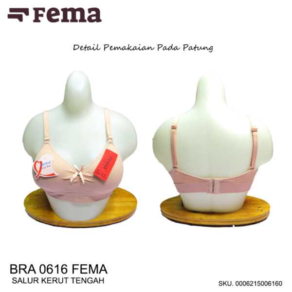 FEMA Official Shop Ecer 1 pcs BH Bra 0616 Salur Kerut Tengah Ban Karet - Image 5