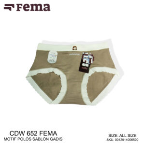 FEMA Official Shop Ecer 1 Pcs Celana Dalam Wanita 652 Motif Polos Sablon Cartoon