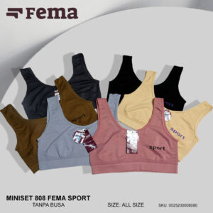 FEMA Official Shop Ecer 1 pcs Miniset Sport Bra Dewasa Melar 809/808 Sport