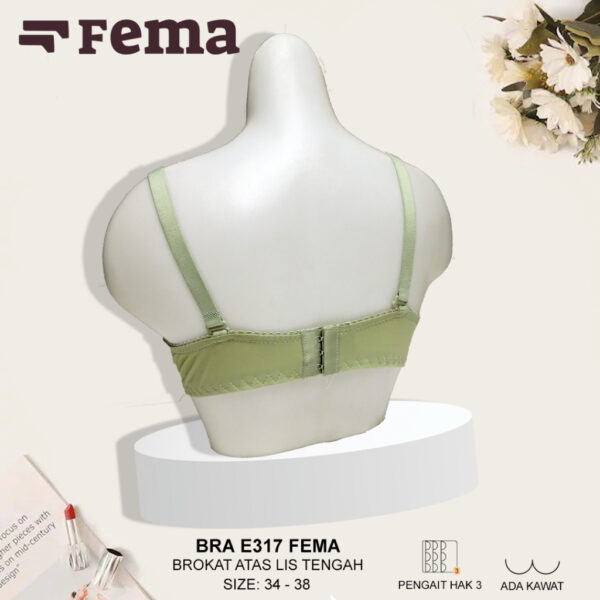 FEMA Official Shop Ecer 1 Pcs BH Bra E317 Renda Atas Cup Kecil Kawat - Image 3
