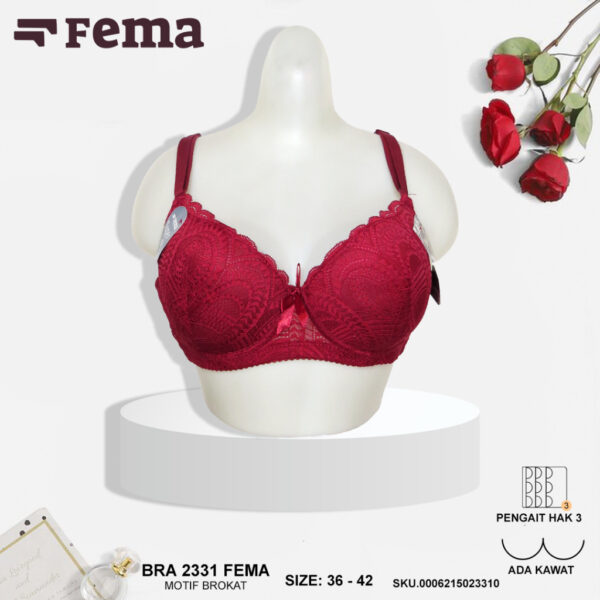 FEMA Official Shop Ecer 1 Pcs BH Bra 2331 Brokat Kawat - Image 2