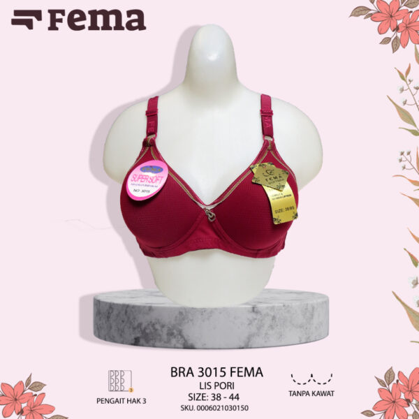 FEMA Official Shop Ecer 1 pcs Bh Bra 3015 Hak 3 Full Pori Jumbo Import - Image 4