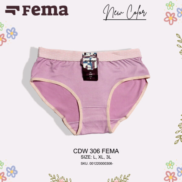 FEMA Official Shop Ecer 1 Pcs Celana Dalam Wanita 306 Polos Polkadot - Image 3