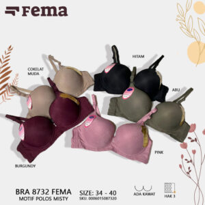 FEMA Official Shop Ecer 1 pcs Bh Bra 8732 Polos Push Up Misty