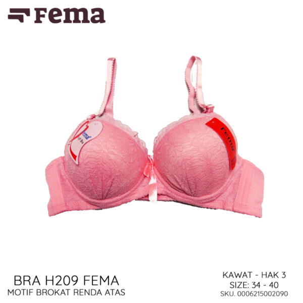 FEMA Official Shop Ecer 1 pcs Bh Bra H209 Brokat Premium Full Cup - Gambar 5