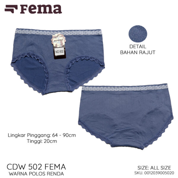 FEMA Official Shop GROSIR 1 Lusin Celana Dalam Wanita 503 Renda/ 502 Rajut - Image 3