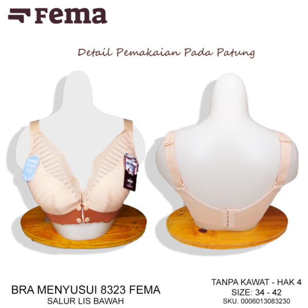 FEMA Official Shop Ecer 1 Pcs BH Bra 8323 Netek Menyusui Maternity Seamless Full Cup - Image 5