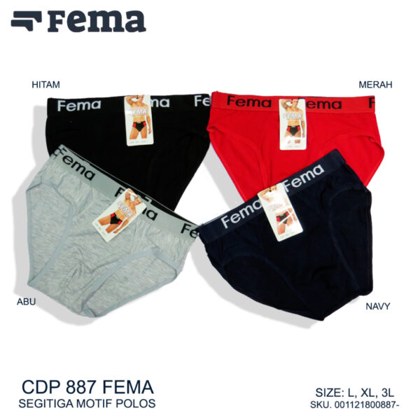 FEMA Official Shop Grosir dapat 12 pcs Celana Dalam Pria Fema 889 - Image 3