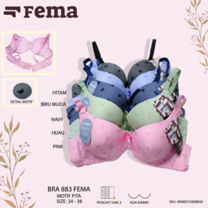 FEMA Official Shop Ecer 1 pcs Bh Bra  883 Kupu Kupu Warna Soft Import