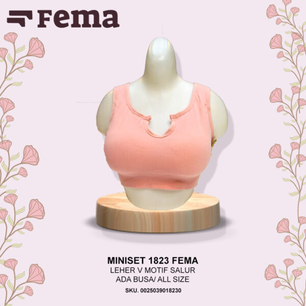 FEMA Official Shop Ecer 1 pcs Sport Bra Miniset 1823 Salur Leher V
