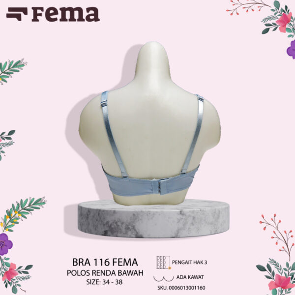 FEMA Official Shop Ecer 1 Pcs BH Bra 116 Polos Renda Bawah Kawat - Image 4