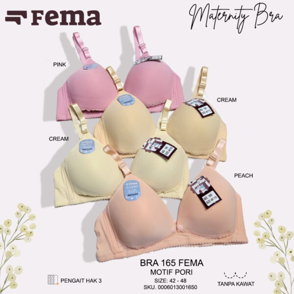 FEMA Official Shop Ecer 1 pcs Bh Maternity Nursing Bra Menyusui Netek 165 Pori Jumbo Big Size