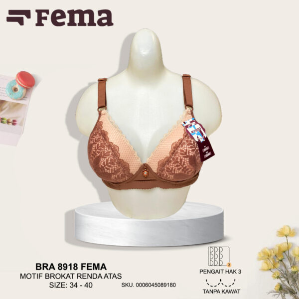 FEMA Official Shop Ecer 1 pcs BRA 8918 Brokat Renda Tanpa Kawat Halus - Image 2