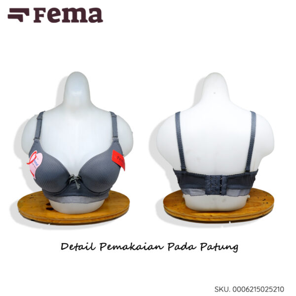 FEMA Official Shop Ecer 1 Pcs BH Bra 2521 Motif Salur Pori - Gambar 4