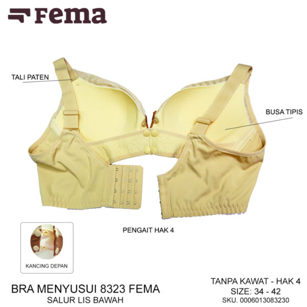 FEMA Official Shop Ecer 1 Pcs BH Bra 8323 Netek Menyusui Maternity Seamless Full Cup - Image 4