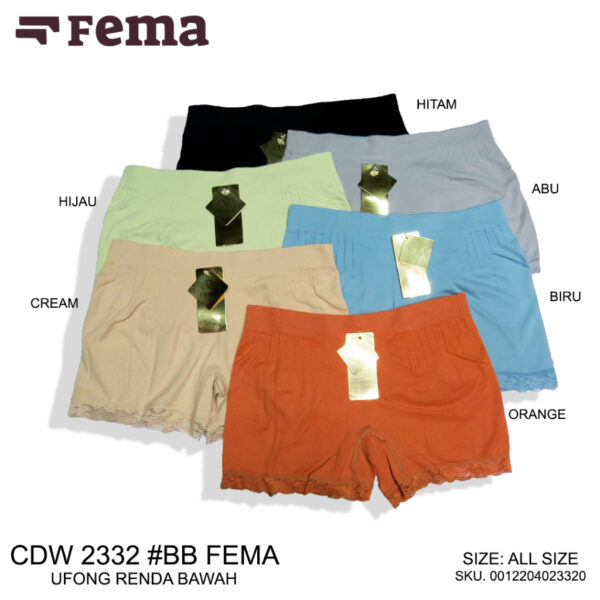 FEMA Official Shop Celana Dalam Wanita Segiempat Rajut Ufong 2332/2333 - Image 2