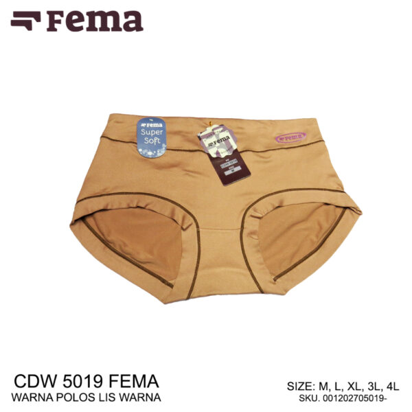 FEMA Official Shop GROSIR 1 LUSIN Celana Dalam Wanita 5019 Hyget Highwaist Lis Warna - Gambar 5
