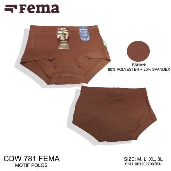 FEMA Official Shop GROSIR 1 LUSIN Celana Dalam Wanita 781 Polos Ban Lebar - Image 2