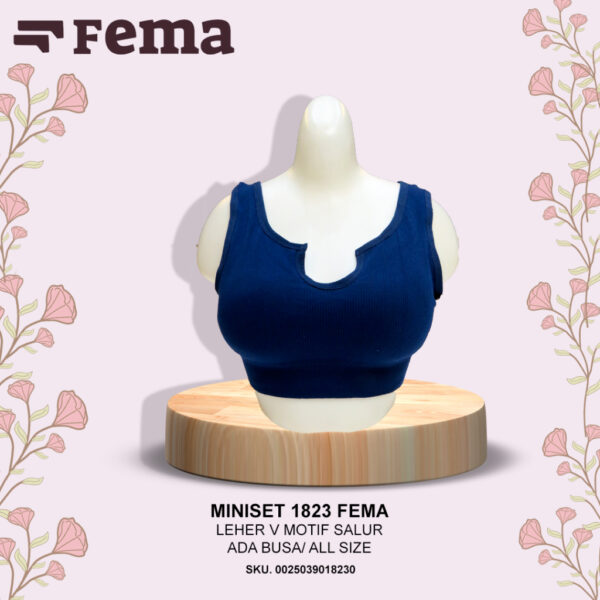 FEMA Official Shop Ecer 1 pcs Sport Bra Miniset 1823 Salur Leher V - Image 2