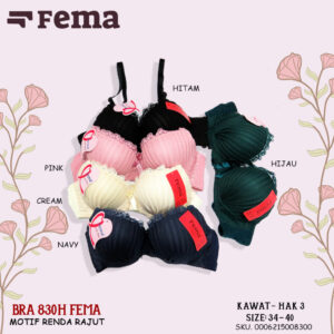 FEMA Official Shop Ecer 1 Pcs BH Bra Set 012/2033 / BRA 830H Rajut Salur