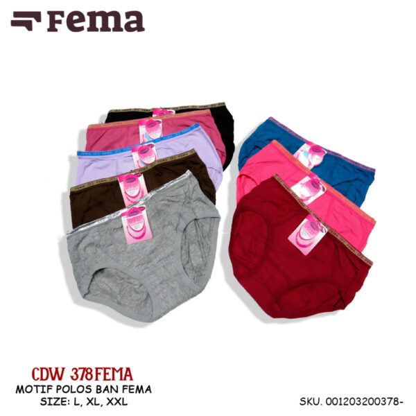 FEMA Official Shop SETENGAH LUSIN 6 pcs Celana Dalam Wanita 313/388/362/378/618/375 - Image 2