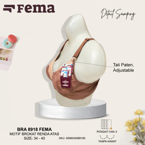 FEMA Official Shop Ecer 1 pcs BRA 8918 Brokat Renda Tanpa Kawat Halus - Image 3