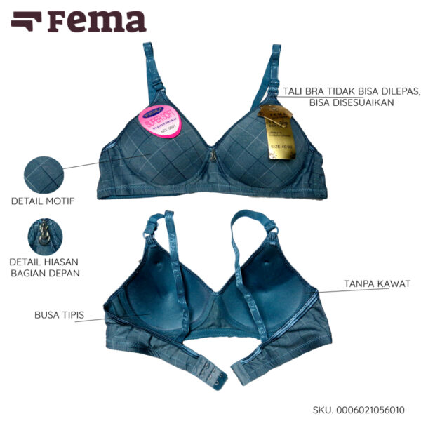 FEMA Official Shop Ecer 1 pcs Bh Bra 5601 Kotak - Image 2