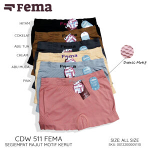 FEMA Official Shop Ecer 1 pcs Celana Dalam Wanita Rajut CD Semi Korset Celana Diet 510/511/K15