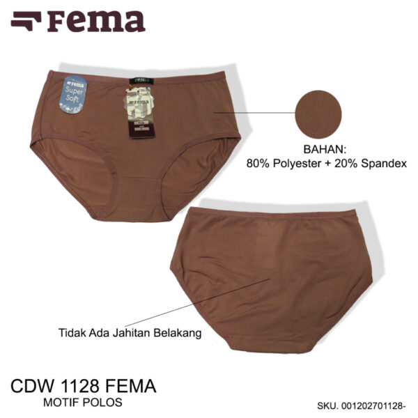 FEMA Official Shop Ecer 1 pcs Celana Dalam Wanita 1128 Polos - Image 3