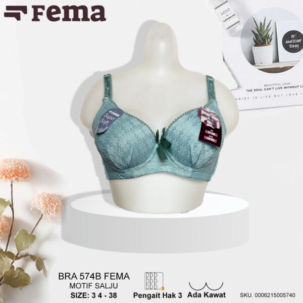 FEMA Official Shop Ecer 1 Pcs BH Bra 574B Motif Salju Kawat Cup Kecil - Image 5