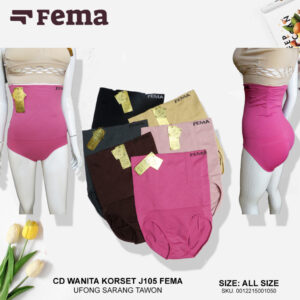 FEMA Official Shop Ecer 1 pcs Celana Dalam Wanita Korset 3465/3001/j105/105 Rajut Penutup Lemak