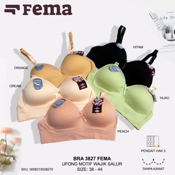 FEMA Official Shop Ecer 1 Pcs BH Bra 3827 Ufong Rajut Salur Big Size Jumbo