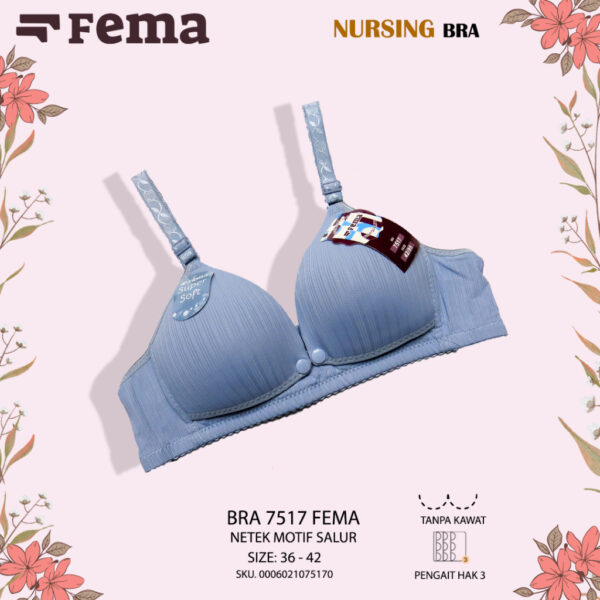 FEMA Official Shop Ecer 1 pcs Bh Maternity Nursing Bra Menyusui Netek 7517 Salur Halus - Image 3