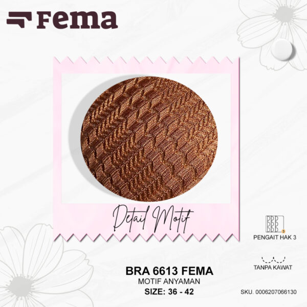 FEMA Official Shop Ecer 1 Pcs BH Bra 6613 Motif Anyaman - Image 4