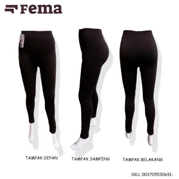 FEMA Official Shop GROSIR 1LUSIN ISI 12PCS Celana Leging Polos 30691 Bahan Katun Halus Legging - Image 3