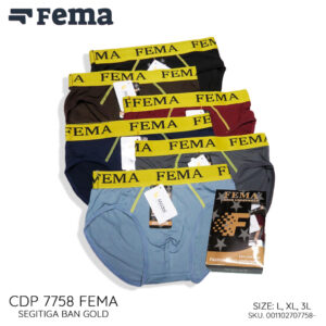 FEMA Official Shop Ecer 1Pcs Celana Dalam Pria Segitiga Ban Gold 7758