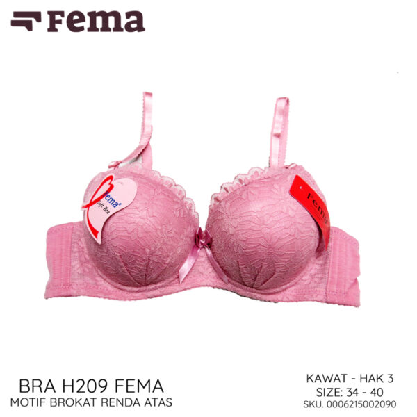 FEMA Official Shop Ecer 1 pcs Bh Bra H209 Brokat Premium Full Cup - Gambar 4