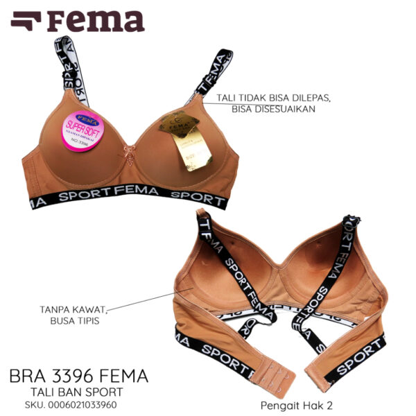 FEMA Official Shop Ecer 1 pcs BH Bra 9916/3396 Polos Tali Sport - Image 5