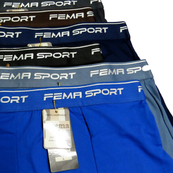 FEMA Official Shop Ecer 1 pcs Celana Dalam Pria Boxer 7730 Polos Ban Strip - Image 4