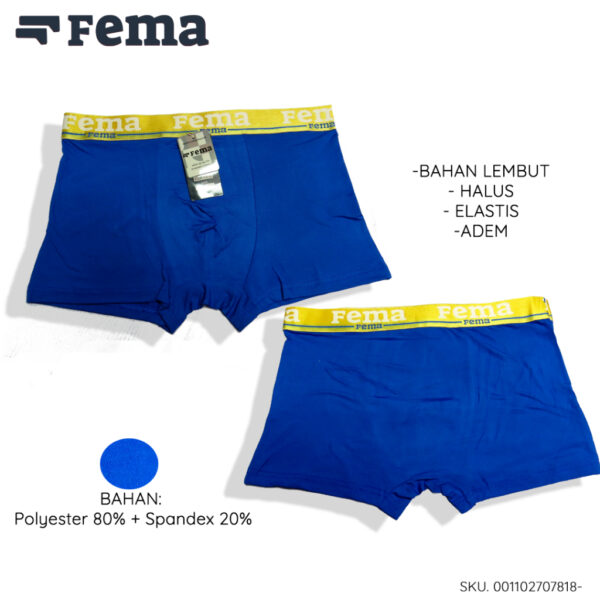 FEMA Official Shop GROSIR 1 LUSIN Celana Dalam Pria Boxer 7818 Ban Strip - Image 4