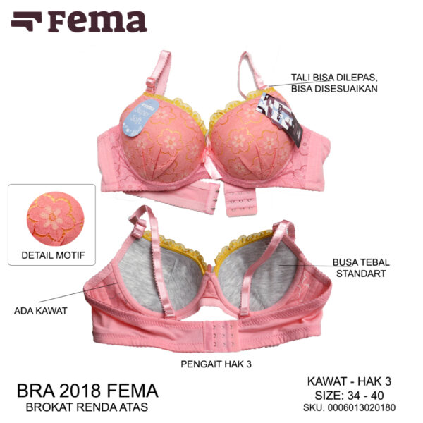 FEMA Official Shop Ecer 1 pcs Bh Bra 2018 Renda Brokat Bunga - Image 2