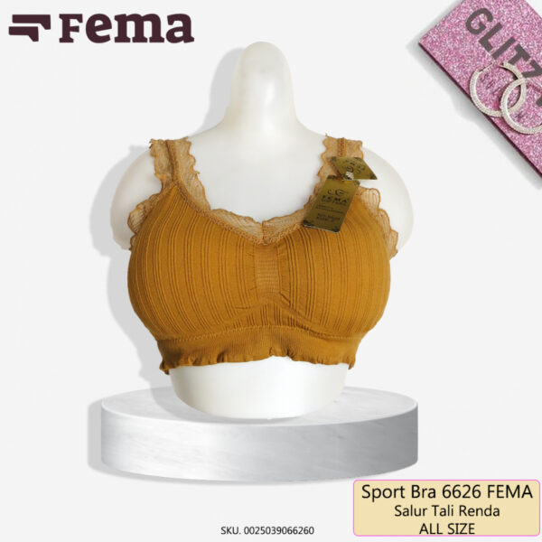 FEMA Official Shop Ecer 1 pcs Miniset Busa Sport Bra 6626 Renda Salur - Image 2