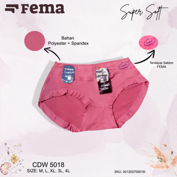 FEMA Official Shop GROSIR 1 LUSIN Celana Dalam Wanita 5018 Polos JUMBO - Image 3