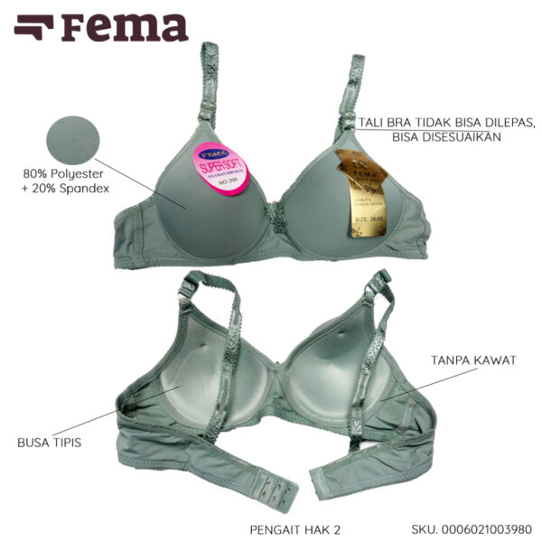 FEMA Official Shop Ecer 1 pcs Bh Bra 398/8163/3332 Polos Kilap