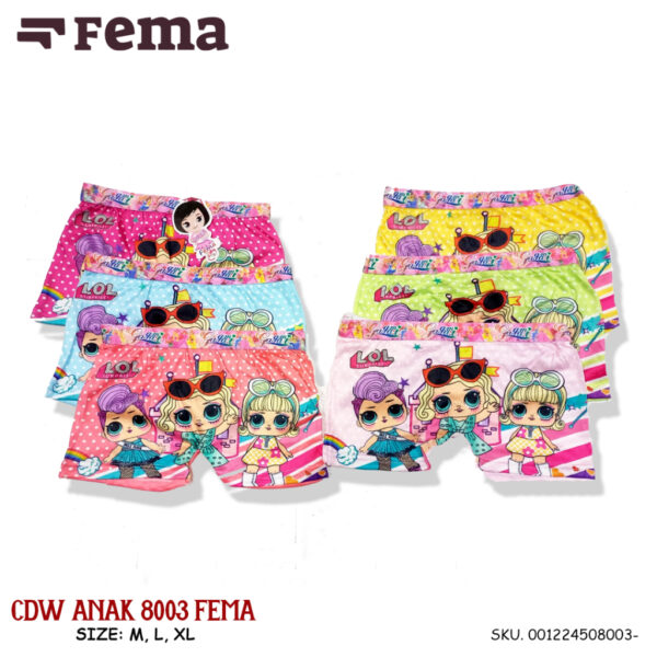 FEMA Official Shop GROSIR 1 LUSIN Celana Dalam Segiempat Anak Cewek Aneka Motif Princess/ Cowok Superhero - Image 2