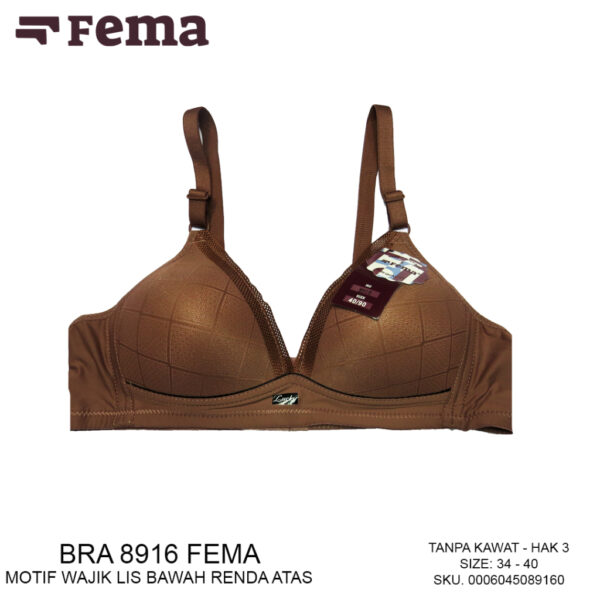 FEMA Official Shop Ecer 1 Pcs BH Bra 8916 Kotak Renda Halus Busa Tipis - Image 4
